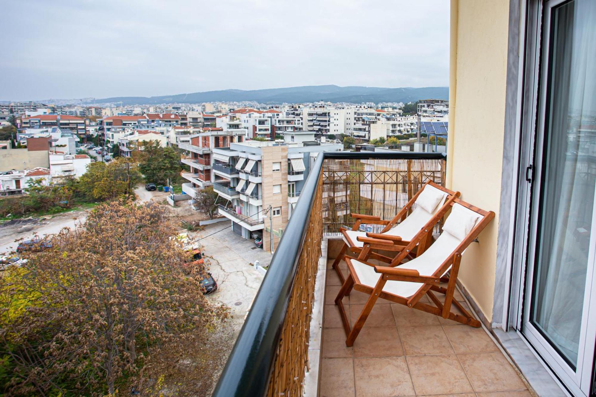 Celestial Garden-Thessaloniki'S Modern, Eclectic Penthouse With An Amazing View And Veranda Ngoại thất bức ảnh
